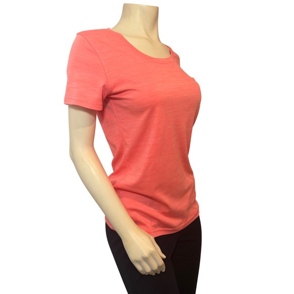 Under Armour HeatGear Womens Medium Coral Pink Short Sleeve Loose Fit T-Shirt - Picture 2 of 8